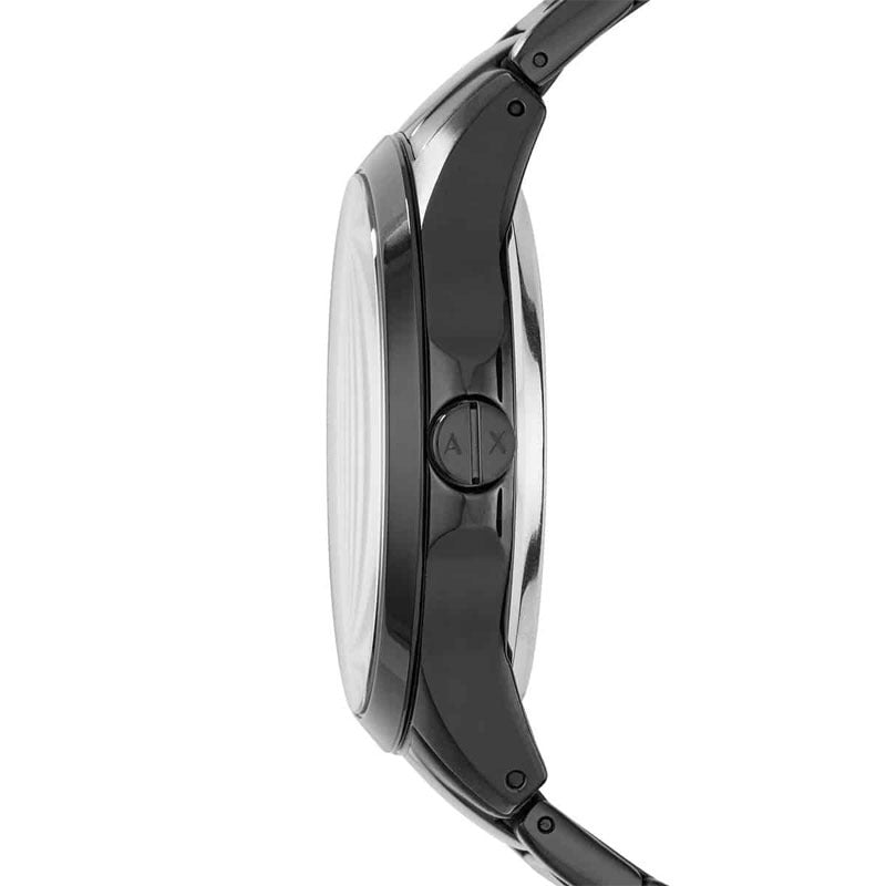 Shop Authentic Armani Exchange Hampton Chronograph Black Dial Black Steel Strap Watch For Men - AX2192 - Luxxuri