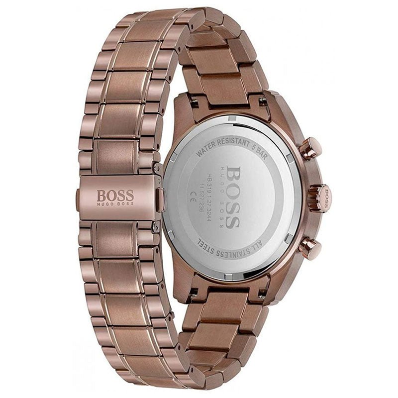  Shop Authentic Hugo Boss Skymaster Blue Dial Brown Steel Strap Watch for Men - 1513788 - Luxxuri