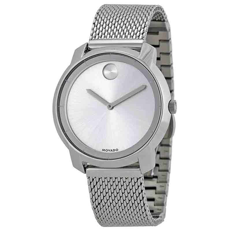  Shop Authentic Movado Bold Silver Dial Silver Mesh Bracelet Watch For Women - 3600241 - Luxxuri
