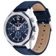  Shop Authentic Tommy Hilfiger Lars Chronograph Blue Dial Blue Leather Strap Watch For Men - 1792063 - Luxxuri