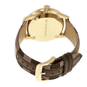  Shop Authentic Burberry The Classic Round Gold Dial Brown Leather Strap Unisex Watch  - BU10001 - Luxxuri