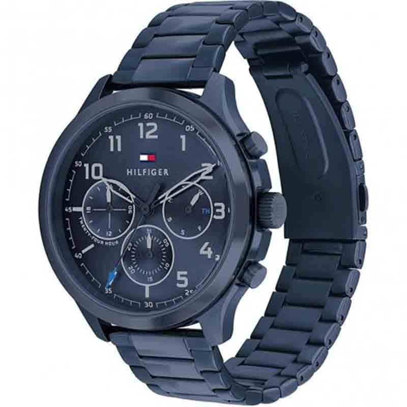  Shop Authentic Tommy Hilfiger Asher Chronograph Blue Dial Blue Steel Strap Watch For Men - 1791853 - Luxxuri