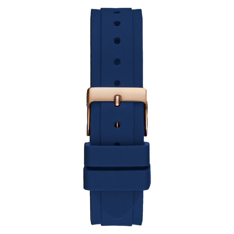  Shop Authentic Guess Solstice Diamonds Silver Dial Blue Rubber Strap Watch for Women - GW0113L3 - Luxxuri