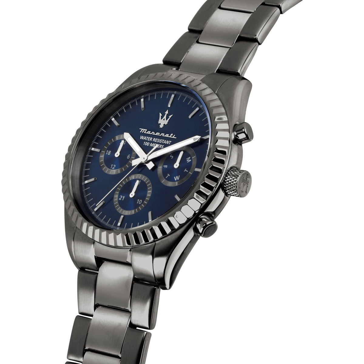  Shop Authentic Maserati Competizione Blue Dial Grey Steel Strap Watch For Men - R8853100019 - Luxxuri