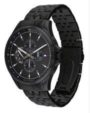  Shop Authentic Tommy Hilfiger Shawn Quartz Black Dial Black Steel Strap Watch for Men - 1791611 - Luxxuri