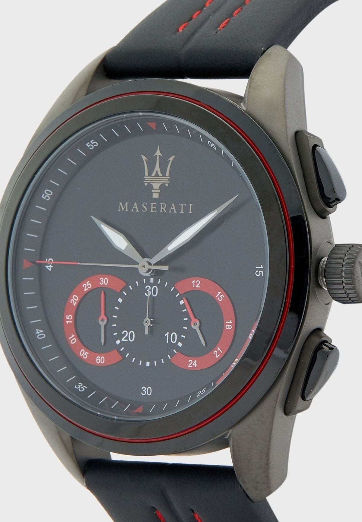  Shop Authentic Maserati Traguardo Chronograph Black Dial Black Leather Strap Watch for Men - R8871612023 - Luxxuri