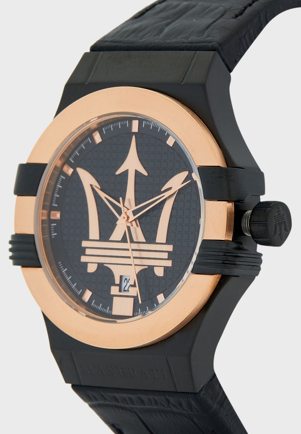  Shop Authentic Maserati Potenza Quartz Black Dial Black Leather Strap Watch For Men - R8851108032 - Luxxuri