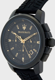 Shop Authentic Maserati Successo Black Dial Black Rubber Strap Watch For Men - R8871621011 - Luxxuri