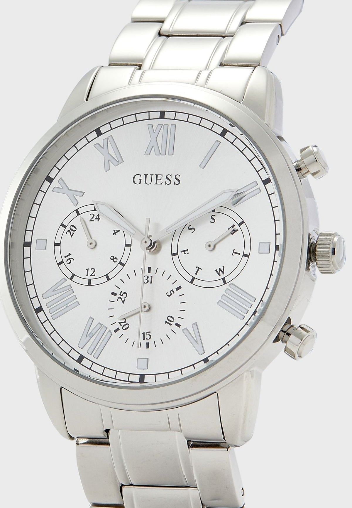  Shop Authentic Guess Hendrix Silver Dial Silver Steel Strap Watch for Men - GW0066G1 - Luxxuri
