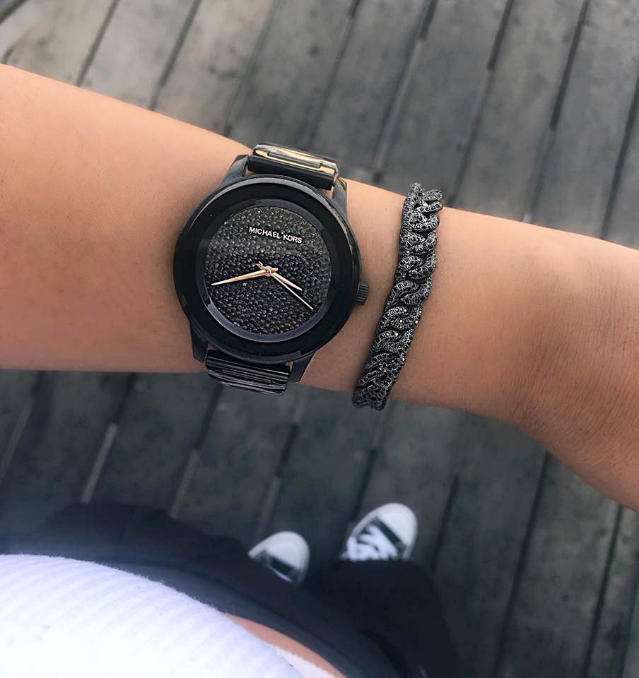  Shop Authentic Michael Kors Kinley Silver Dial Black Steel Strap Watch for Women - MK5999 - Luxxuri