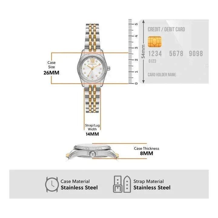  Shop Authentic Michael Kors Lexington Analog Silver Dial Two Tone Steel Strap Watch for Women - MK4740 - Luxxuri