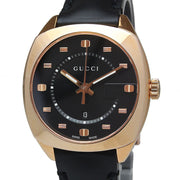  Shop Authentic Gucci GG2570 Quartz Black Dial Black Leather Strap Watch For Women - YA142407 - Luxxuri