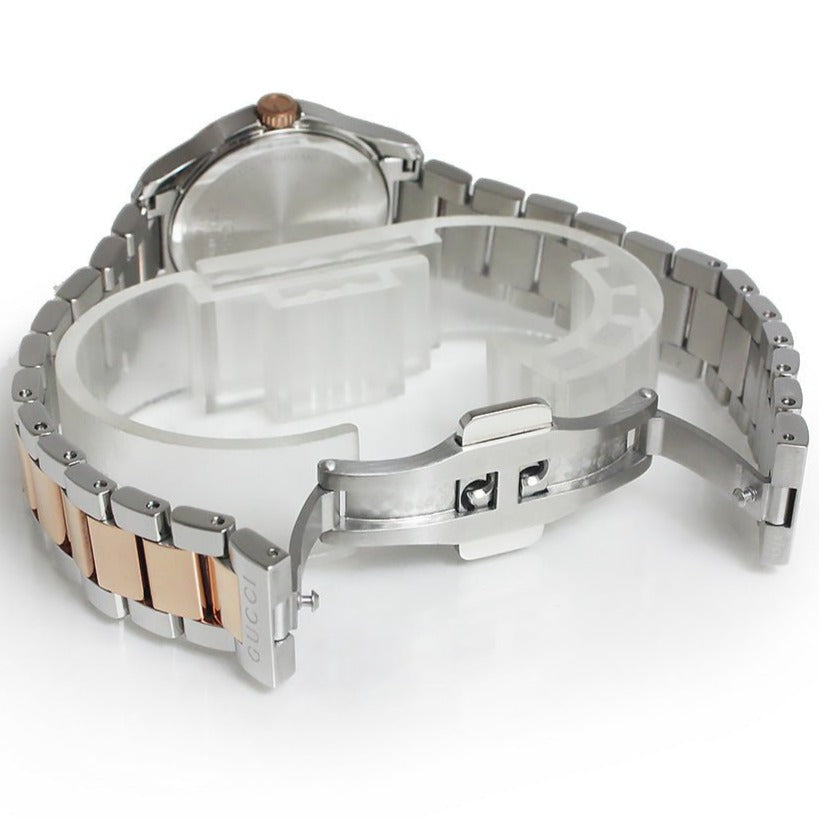  Shop Authentic Gucci G Timeless Silver Dial Two Tone Steel Strap Watch For Women - YA126528 - Luxxuri