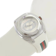  Shop Authentic Gucci SYNC XXL White Dial White Rubber Strap Watch For Men - YA137102 - Luxxuri