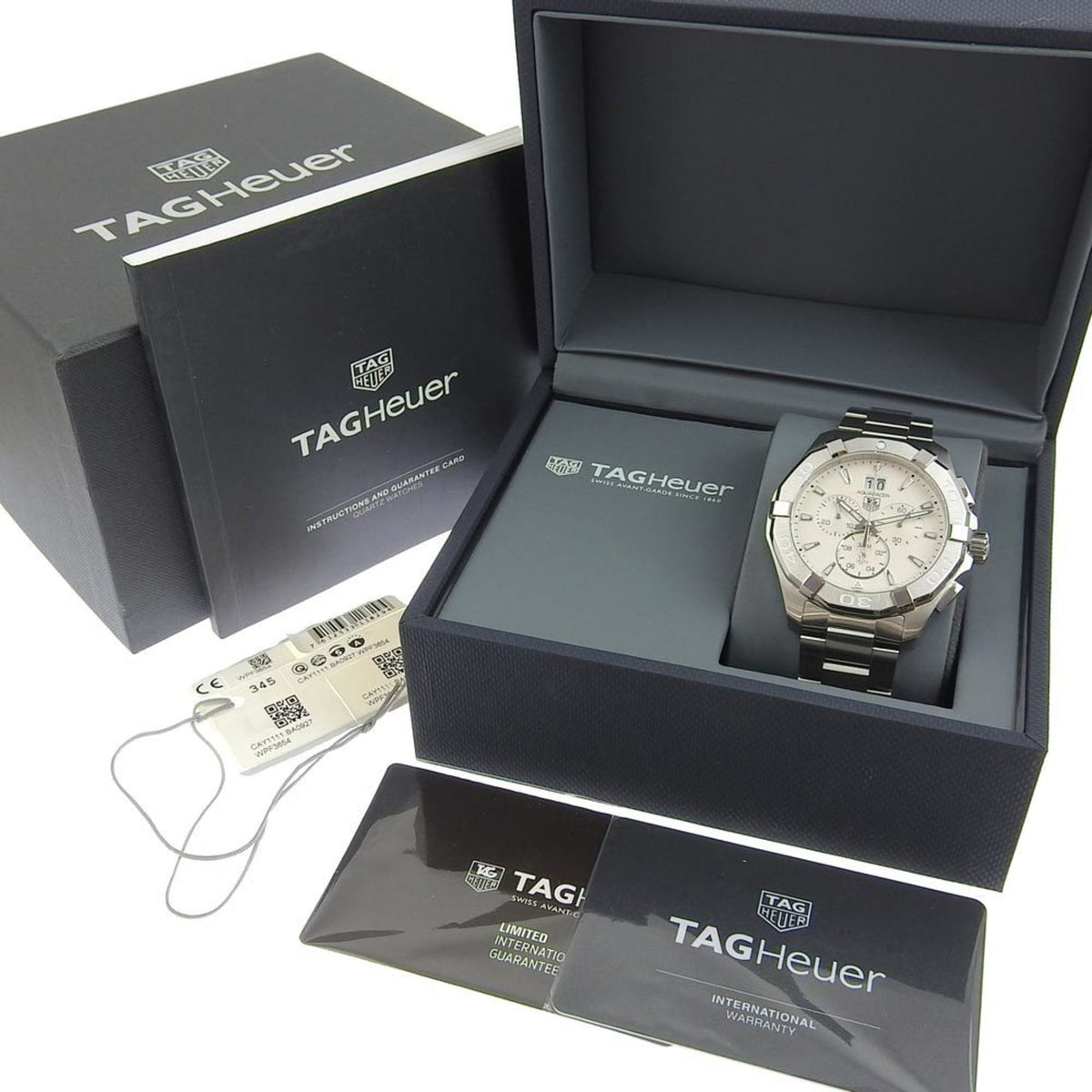  Shop Authentic Tag Heuer Aquaracer White Dial Silver Steel Strap Watch for Men - CAY1111.BA0927 - Luxxuri
