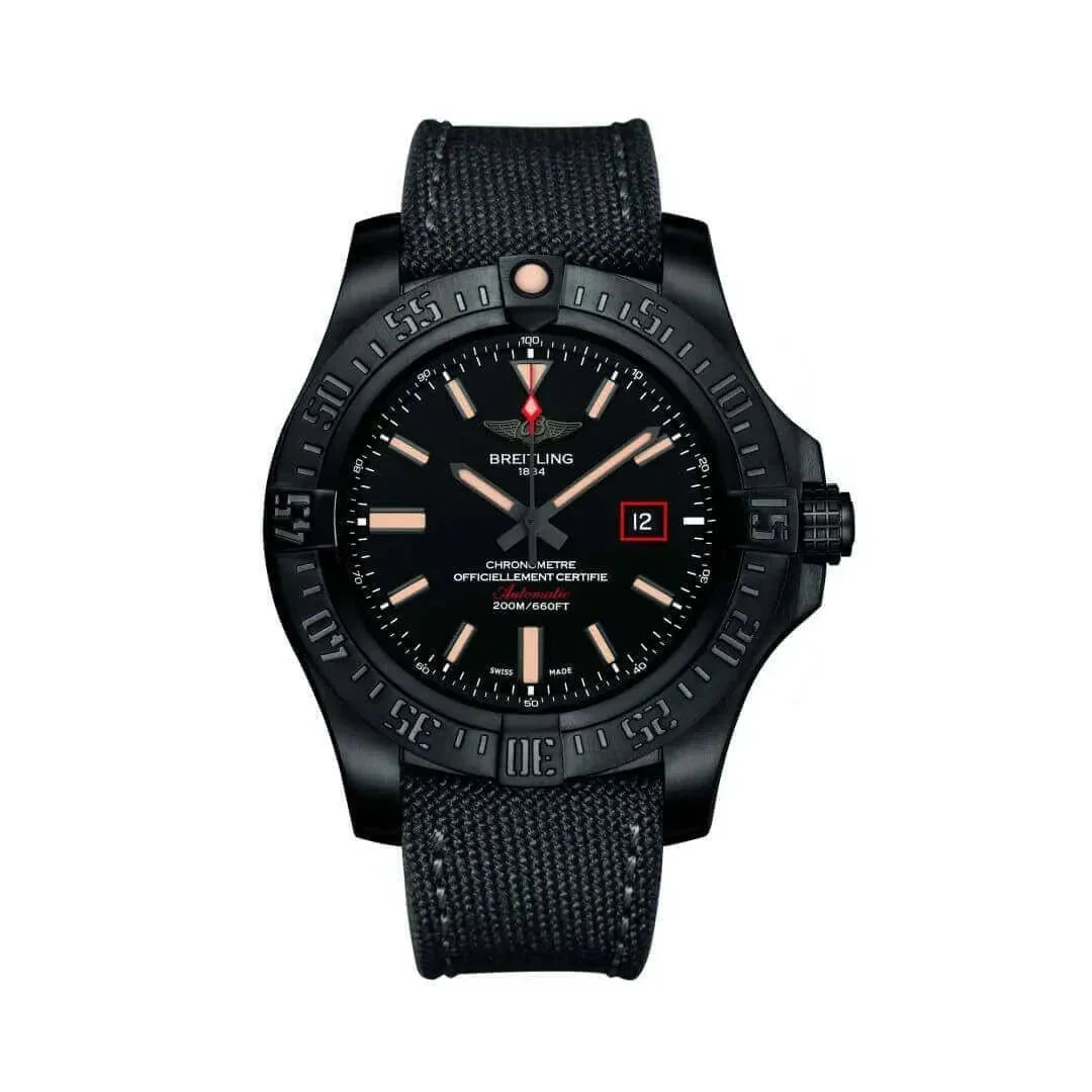 Shop Authentic Breitling Avenger Blackbird 44mm Black Dial Black Nylon Strap Watch for Men - V1731110/BD74/109W/M20BASA.1 - Luxxuri