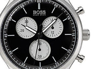  Shop Authentic Hugo Boss Companion Black Dial Black Leather Strap Watch for Men - 1513543 - Luxxuri