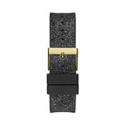  Shop Authentic Guess Raven Diamonds Champagne Dial Black Rubber Strap Watch For Women - GW0105L2 - Luxxuri