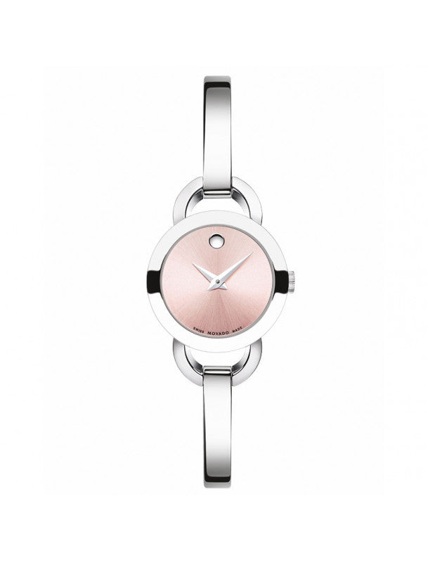  Shop Authentic Movado Rondiro 22mm Pink Dial Stainless Steel Watch For Women - 0606797 - Luxxuri
