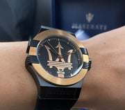  Shop Authentic Maserati Potenza Quartz Black Dial Black Leather Strap Watch For Men - R8851108032 - Luxxuri