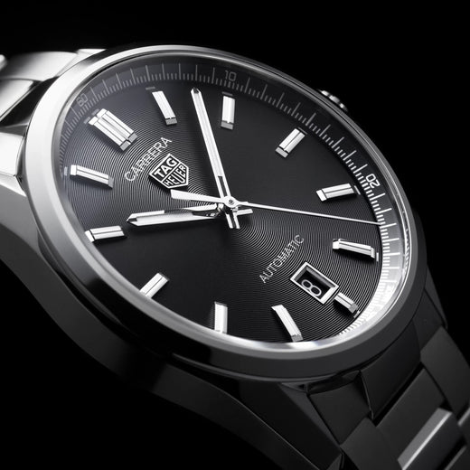  Shop Authentic Tag Heuer Carrera Date Black Dial Silver Steel Strap Watch for Men - WBN2110.BA0639 - Luxxuri