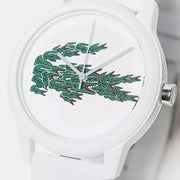 Lacoste 12.12 White Dial White Silicone Strap Watch for Men - 2011039