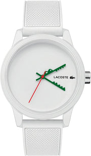 Lacoste 12.12 White Dial White Silicone Strap Watch for Men - 2011069