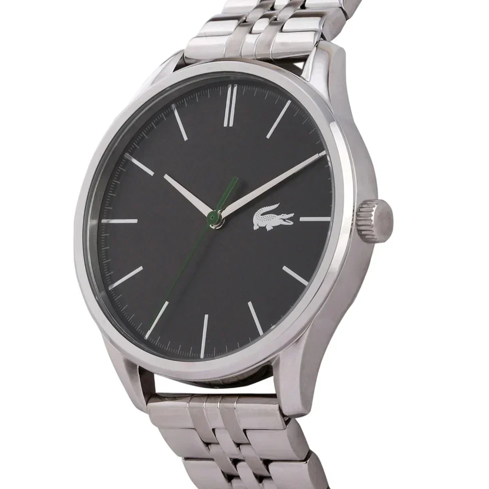 Lacoste Vienna Gray Dial Gray Steel Strap Watch for Men - 2011073T