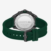 Lacoste Tiebreaker Chronograph Black Dial Green Silicon Strap Watch for Men - 2011153