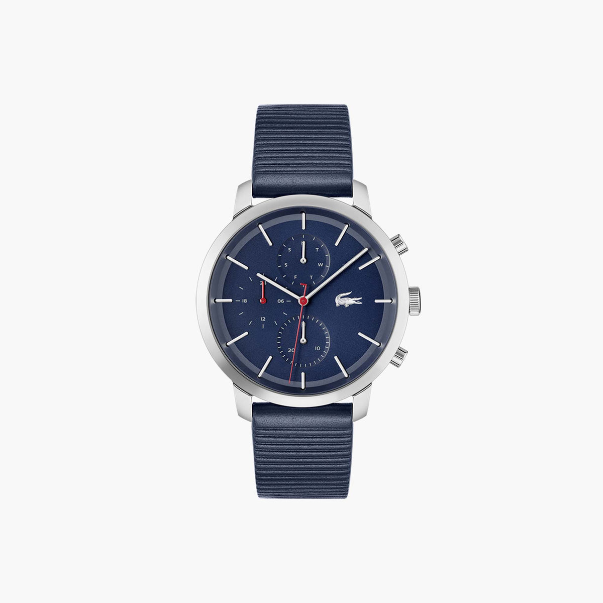 Lacoste Replay Chronograph Blue Dial Blue Leather Strap Watch for Men - 2011176