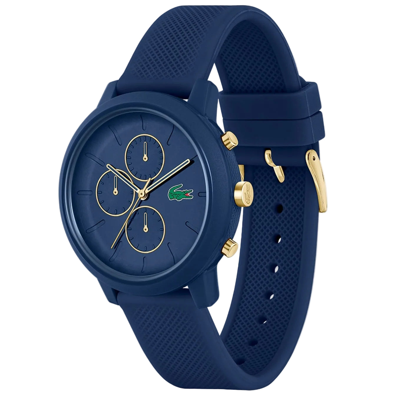 Lacoste 12.12 Blue Dial Blue Silicon Strap Watch for Men - 2011248