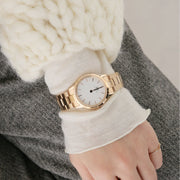  Shop Authentic Daniel Wellington Iconic Link White Dial Rose Gold Steel Strap Watch For Women - DW00100211 - Luxxuri