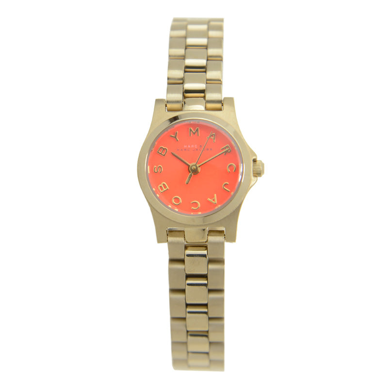  Shop Authentic Marc Jacobs Henry Dinky Red Dial Gold Steel Strap Watch for Women - MBM3202 - Luxxuri