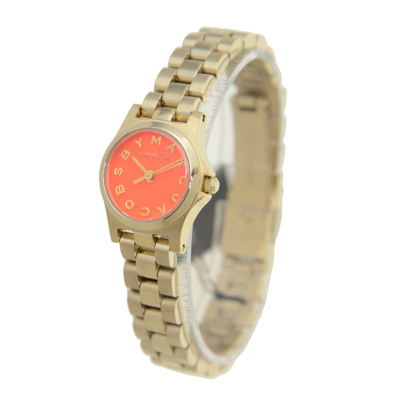  Shop Authentic Marc Jacobs Henry Dinky Red Dial Gold Steel Strap Watch for Women - MBM3202 - Luxxuri