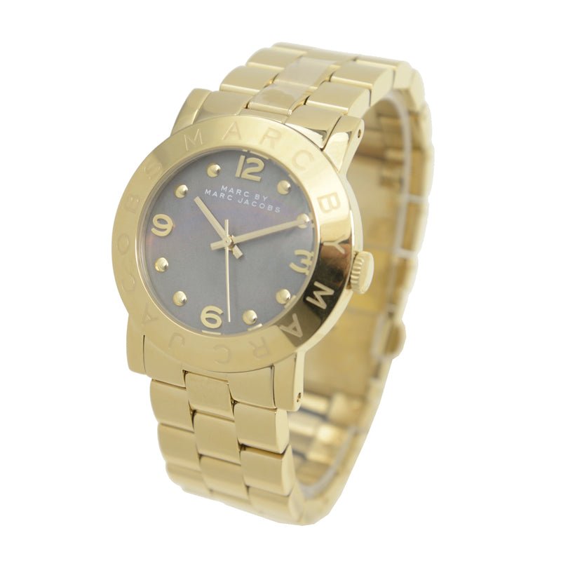  Shop Authentic Marc Jacobs Amy Black Dial Gold Steel Strap Watch for Women - MBM3273 - Luxxuri