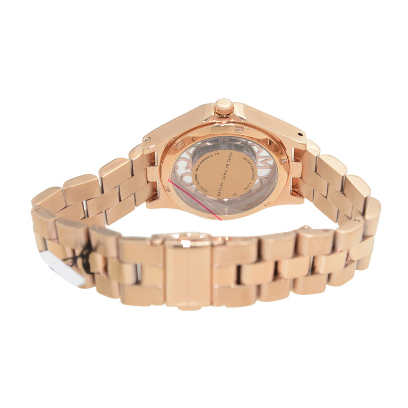  Shop Authentic Marc Jacobs Henry Rose Gold Dial Rose Gold Steel Strap Watch for Women - MBM3296 - Luxxuri