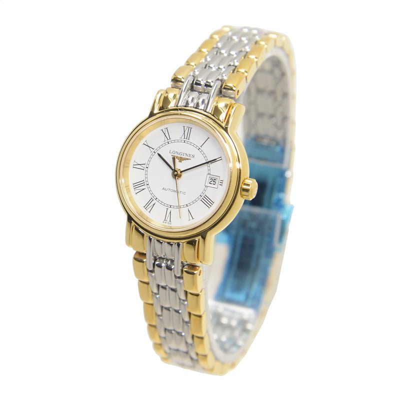  Shop Authentic Longines Presence 25.5mm Automatic White Dial Two Tone Steel Strap Watch for Women - L4.321.2.11.7 - Luxxuri