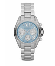  Shop Authentic Michael Kors Bradshaw Chronograph Blue Dial Silver Steel Strap Watch For Women - MK6098 - Luxxuri