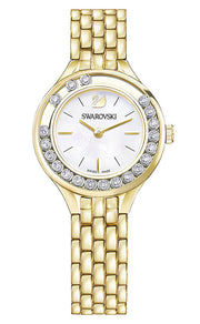  Shop Authentic Swarovski Lovely Crystals White Dial Gold Steel Strap Watch for Women - 5242895 - Luxxuri