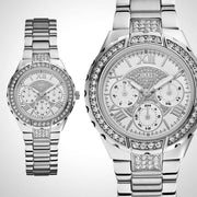  Shop Authentic Guess Viva Quartz Silver Dial Silver Steel Strap Watch For Women - W0111l1 - Luxxuri