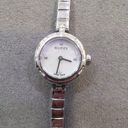 Shop Authentic Gucci Diamantissima Quartz Diamonds White Dial Silver Steel Strap Watch For Women - YA141503 - Luxxuri