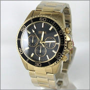  Shop Authentic Guess Chaser Chronograph Black Dial Gold Steel Strap Watch for Men - W0170G2 - Luxxuri