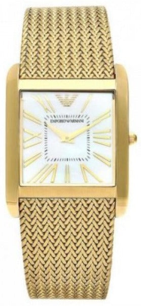  Shop Authentic Emporio Armani Super Slim Quartz White DIal Gold Mesh Bracelet Watch For Women - AR2017 - Luxxuri