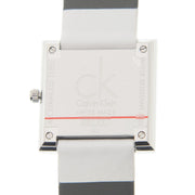  Shop Authentic Calvin Klein Mark Silver Dial White Leather Strap Watch for Women - K3R231L6 - Luxxuri