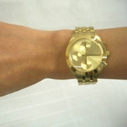  Shop Authentic Marc Jacobs Peeker Chronograph Gold Dial Gold Steel Strap Watch for Women - MBM3393 - Luxxuri