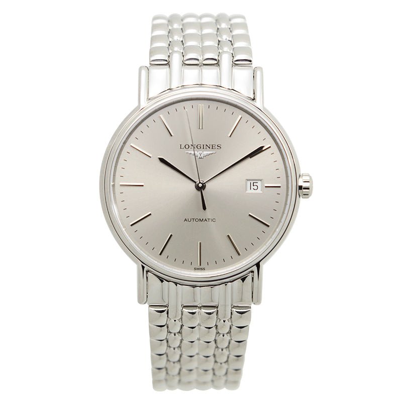  Shop Authentic Longines Presence 38.5mm Automatic Silver Dial Silver Mesh Bracelet Watch for Men - L4.921.4.72.6 - Luxxuri