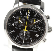 Shop Authentic Tissot T Race PRC 200 Chronograph Quartz Black Dial Black Leather Strap Watch for Men - T17.1.526.52 - Luxxuri