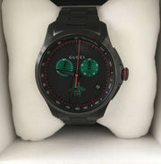  Shop Authentic Gucci G Timeless Quartz Black Dial Black Steel Strap Watch for Men - YA126270 - Luxxuri