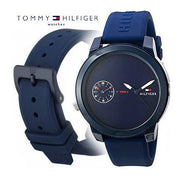  Shop Authentic Tommy Hilfiger Denim Quartz Blue Dial Blue Rubber Strap Watch for Men - 1791325 - Luxxuri