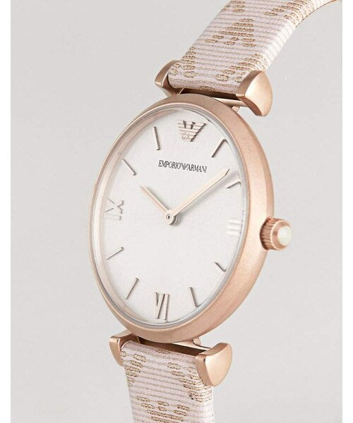  Shop Authentic Emporio Armani Analog Grey Dial Pink Leather Strap Watch For Women - AR11126 - Luxxuri
